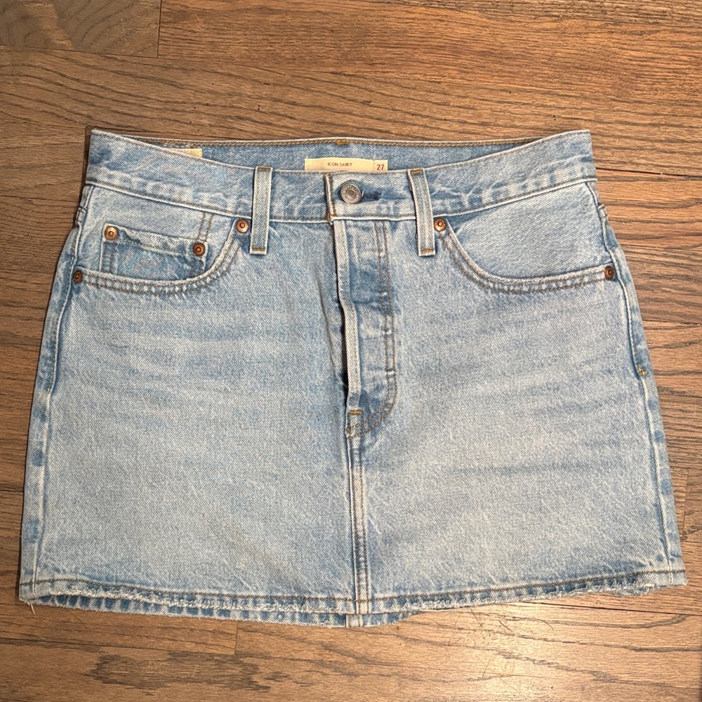 Levi's Light Blue Denim Mini Skirt